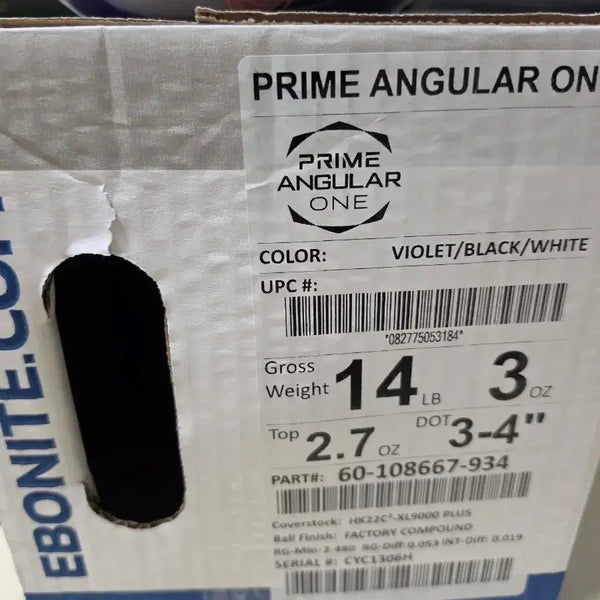 [BUNJANG] Prime Angular One Bowling Ball Violet/Black/White 14LB 3OZ / 프라임 앵귤러 원 볼 바이올렛/블랙/화이트 14LB 3OZ