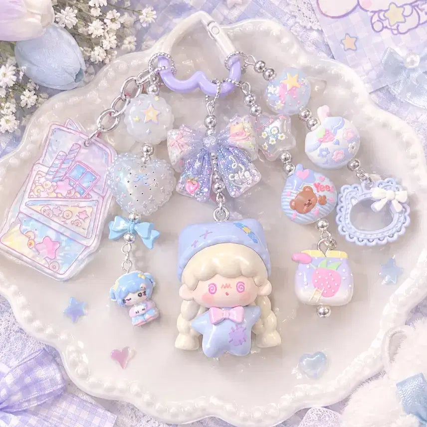 [BUNJANG] Genuine Figure Handmade Beaded Keychain / 정품 피규어 핸드메이드 비즈 키링