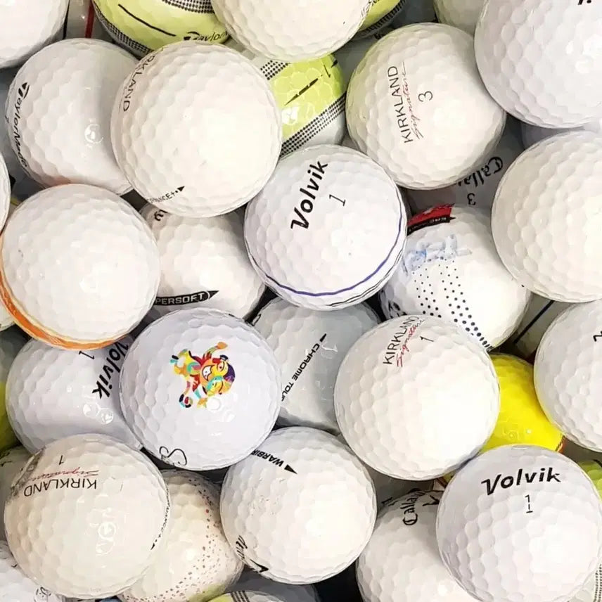 [BUNJANG] Mixed Brand Golf Balls (2-4 Piece) - White, 100+ Count / 각종브랜드 2-3-4피스혼합 화이트100개부터.골프공 로스트볼