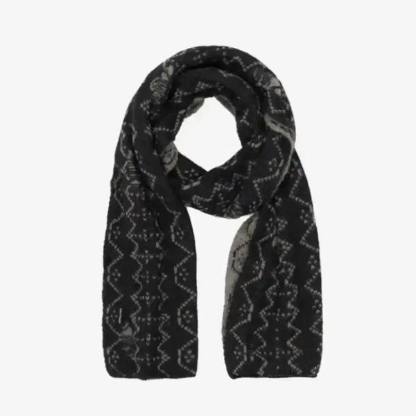 [BUNJANG] Politely Ethnic Pattern Scarf Nordic Black / 폴리테루 에스닉 패턴 머플러 노르딕 블랙