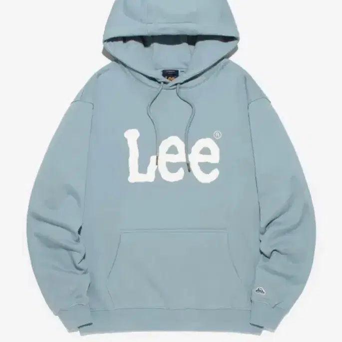 [BUNJANG] Lee Big Twitch Logo Hoodie Mint / Lee 리 빅 트위치 로고 후드 민트