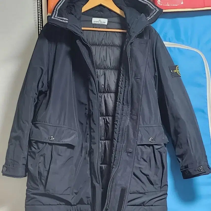 [BUNJANG] Stone Island Micro Reps Padded Jacket Navy XL / 스톤아일랜드 마이크로랩스 네이비 패딩