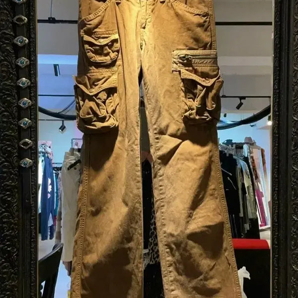 [BUNJANG] Y2k Khaki Cargo Pants / 카키 Y2k  카고팬츠