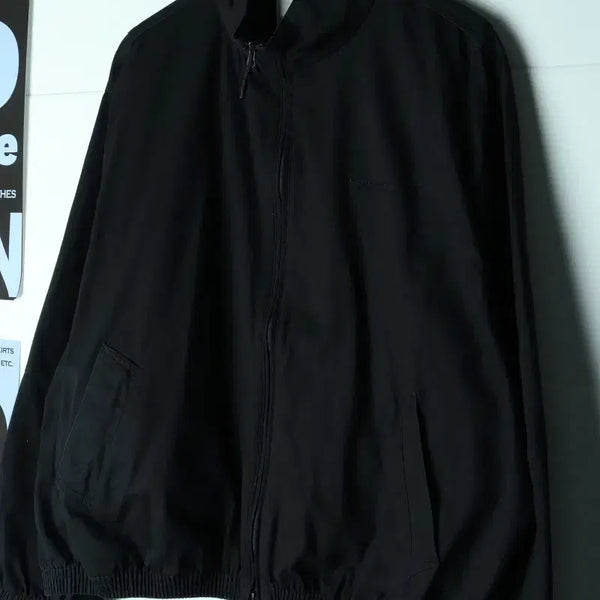 [BUNJANG] Code Graphy Zip-Up Windbreaker Jumper Jacket Blouson (Black) / (L-XL) 코드그라피 집업 바람막이 점퍼자켓 블루종 블랙-H39159