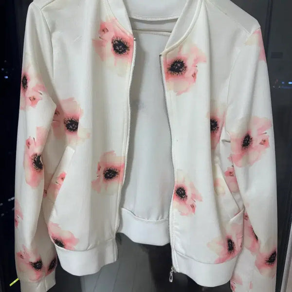 [BUNJANG] Floral Zip-Up Jacket / 화사한 플로럴 패턴 집업 자켓