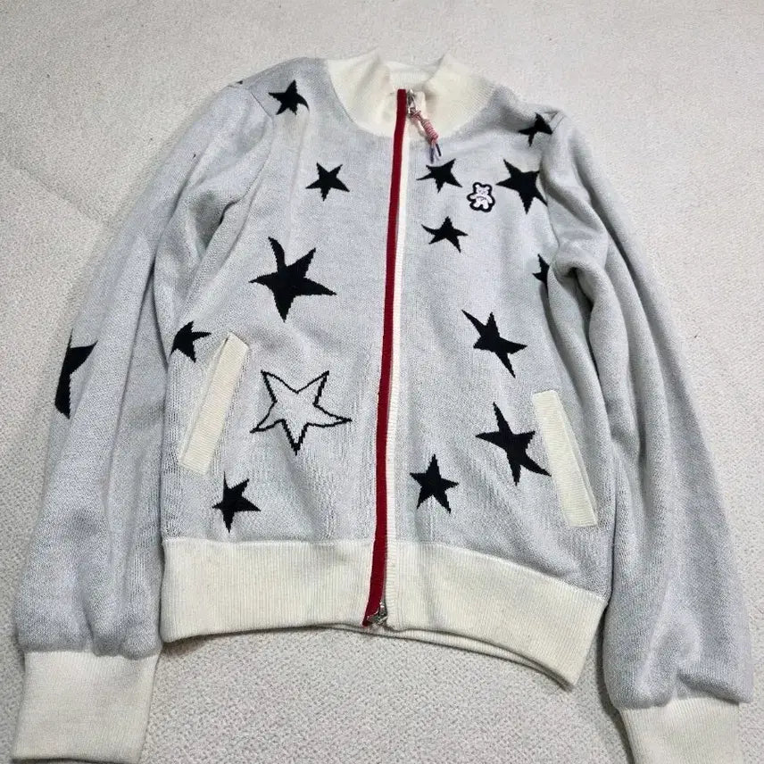 [BUNJANG] Galloway Windproof Knit Star Pattern Zip-Up Jersey / L)갤러웨이 방풍 니트 별 패턴 집업 져지