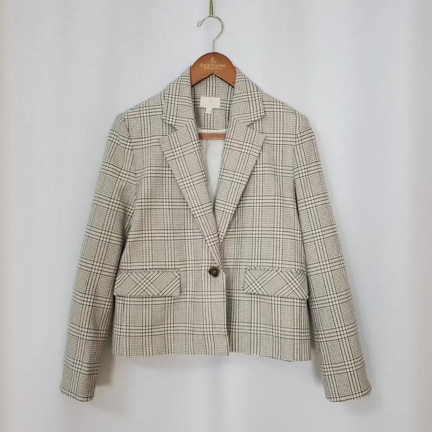 [BUNJANG] Plastic Island Oatmeal Beige Jacket / 플라스틱아일랜드 자켓55 새옷수준