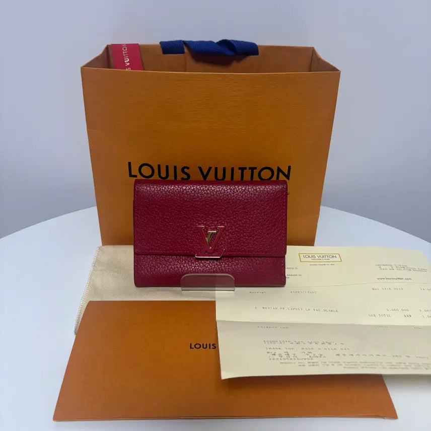 [BUNJANG] Louis Vuitton Capucines Compact Wallet / (os)루이비통 카퓌신 컴펙트 월릿 삼단 중지갑 여성