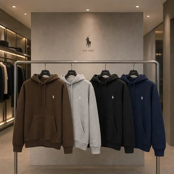 [BUNJANG] Polo Ralph Lauren Basic Hoodie (Brown/Grey/Black/Navy) - Sealed New Product / 폴로 랄프로렌 베이직 후드티 브라운/그레이/블랙/네이비 미개봉 새상품