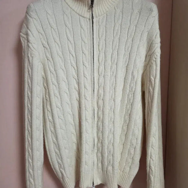 [BUNJANG] MARGIN Zip-Up Knit Ivory / MARGIN 집업 니트 아이보리