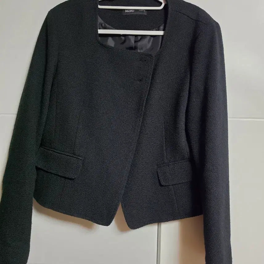 [BUNJANG] Mixxo Black Tweed Jacket Large / 미쏘 블랙 트위드 자켓  라지