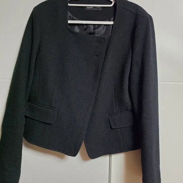 [BUNJANG] Mixxo Black Tweed Jacket Large / 미쏘 블랙 트위드 자켓  라지