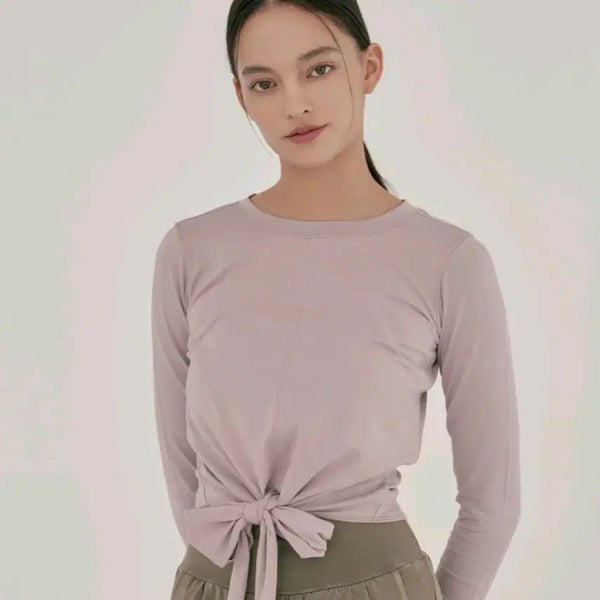 [BUNJANG] Ozis Front Slit Long Sleeve Cover-Up - Lavender M / 오즈이즈 프론트 슬릿 롱슬리브 커버업 - 라벤더 M