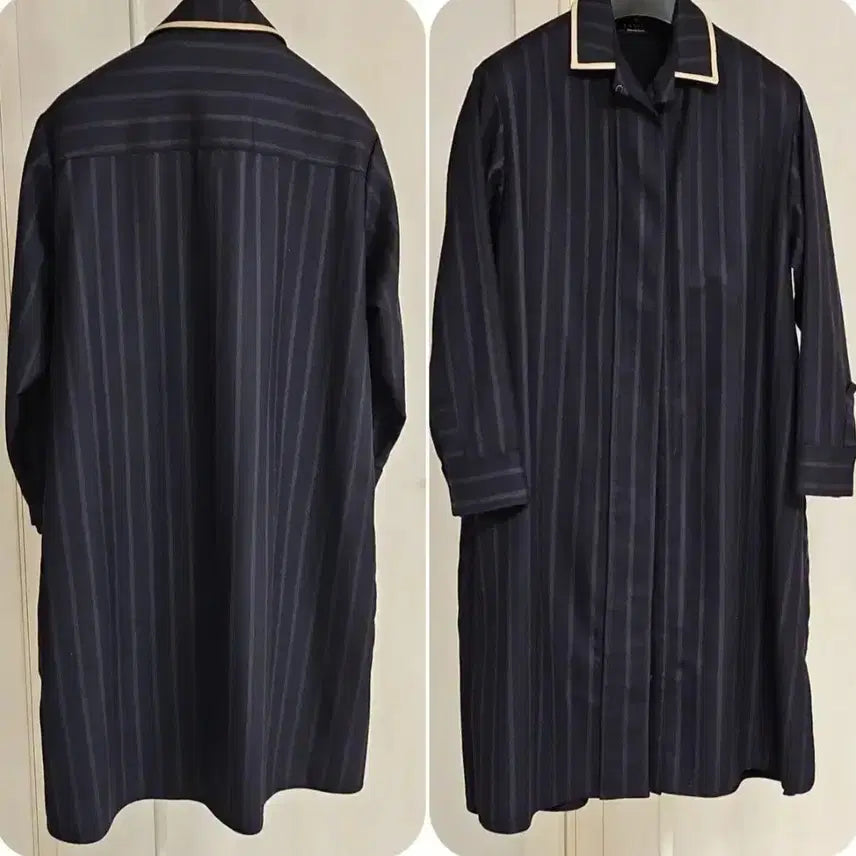 [BUNJANG] LANVIN COLLECTION Stripe Long Jacket Coat (S-M) / LANVIN COLLECTION(S~M)스트라이프 롱자켓 겸 코트