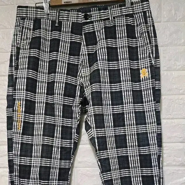 [BUNJANG] Mark &ロナ Cotton Spandex Check Golf Pants / 마크앤로나  면스판 체크 골프바지 34