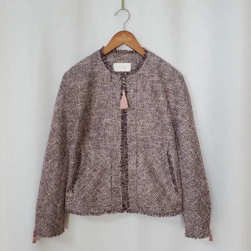[BUNJANG] SJSJ Tweed Jacket Lavender Size 55 / 한섬 SJSJ 트위드자켓 55