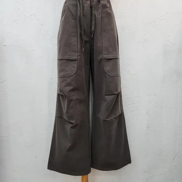 [BUNJANG] Cargo Wide Pants Brown / 카고 와이드 팬츠 브라운