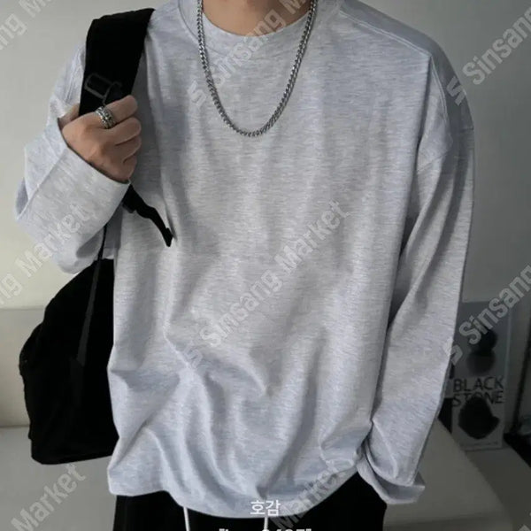 [BUNJANG] Basic Long Sleeve T-Shirt - High Quality, New / 기본 무지 긴팔 티셔츠(고퀼리티)새상품