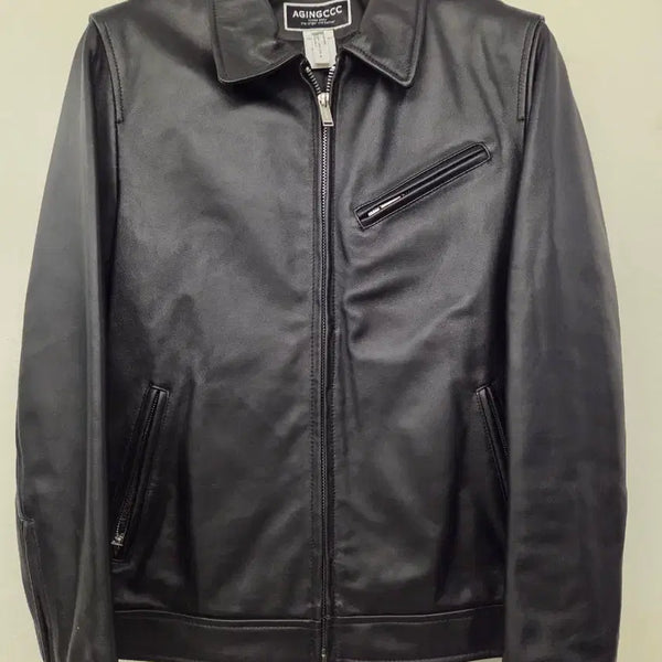 [BUNJANG] AgingCCC Lambskin Leather Jacket Black M / 에이징CCC 양가죽 자켓 블랙 M