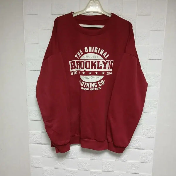 [BUNJANG] Oversized Brooklyn Sweatshirt / 새거)오버핏 맨투맨 브루클린 맨투맨