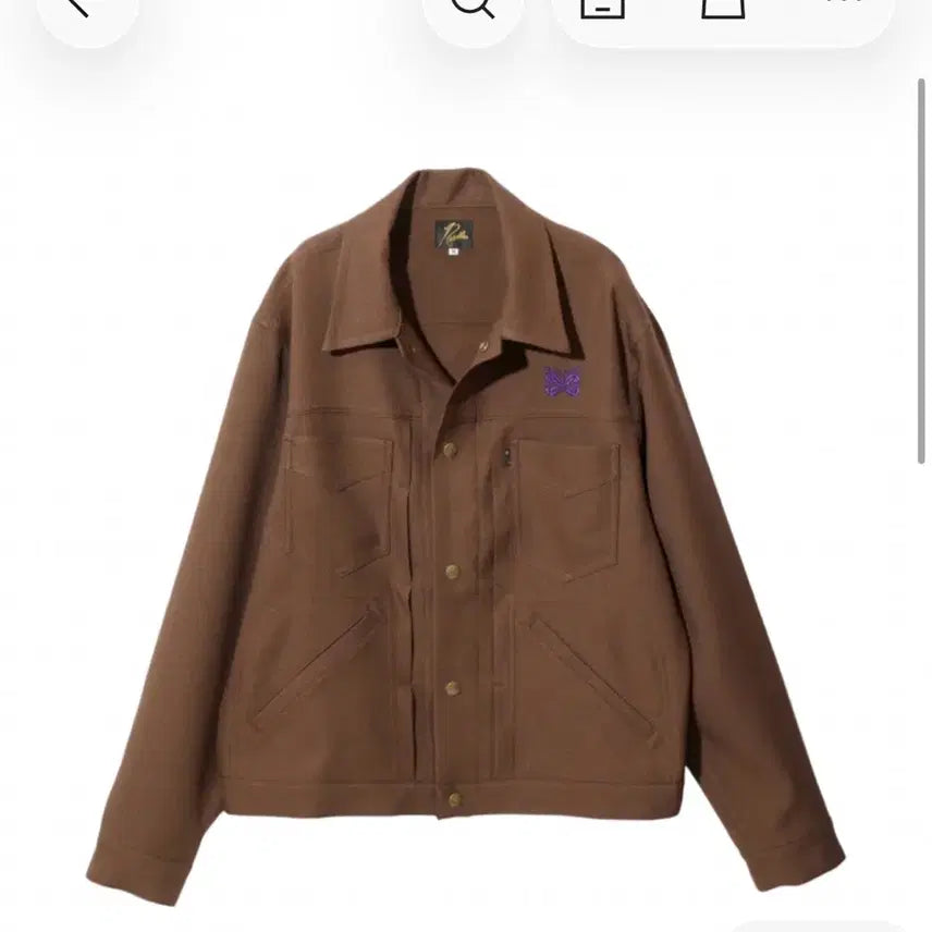 [BUNJANG] Needles Penny Jean Jacket Brown M / 니들스 페니진 자켓