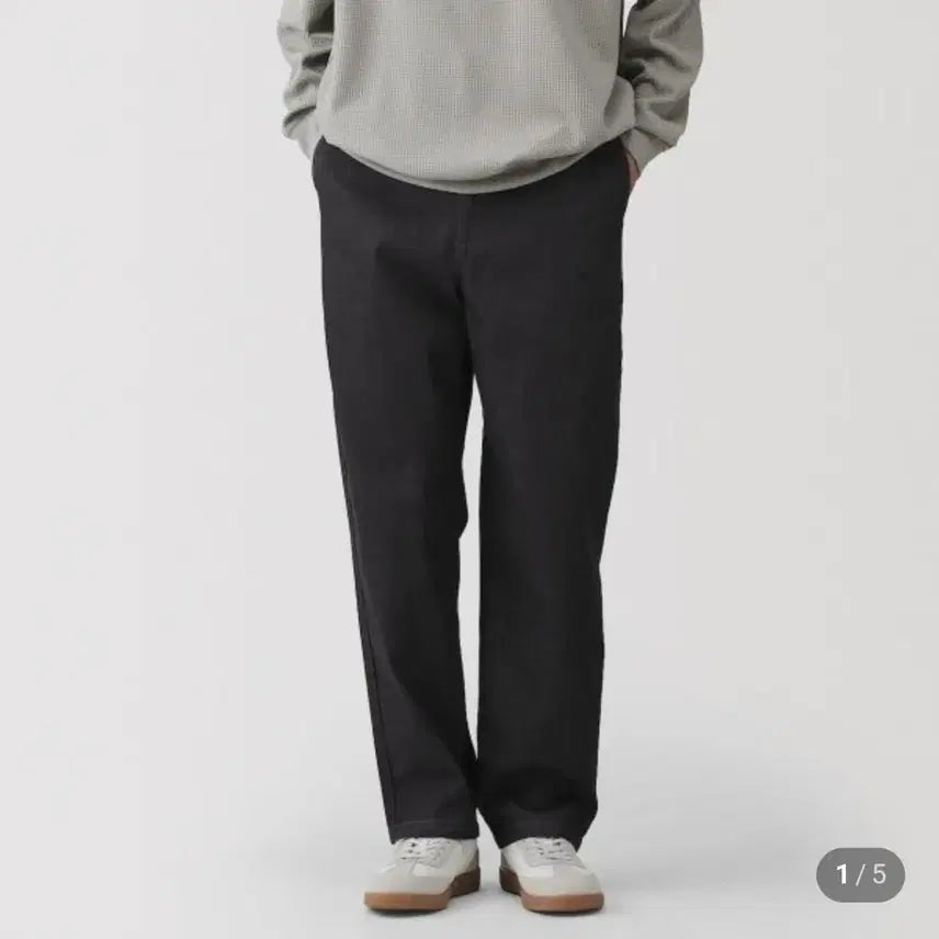 [BUNJANG] Muji Washed Denim Easy Pants Black M / 무인양품 워싱데님이지팬츠블랙 M