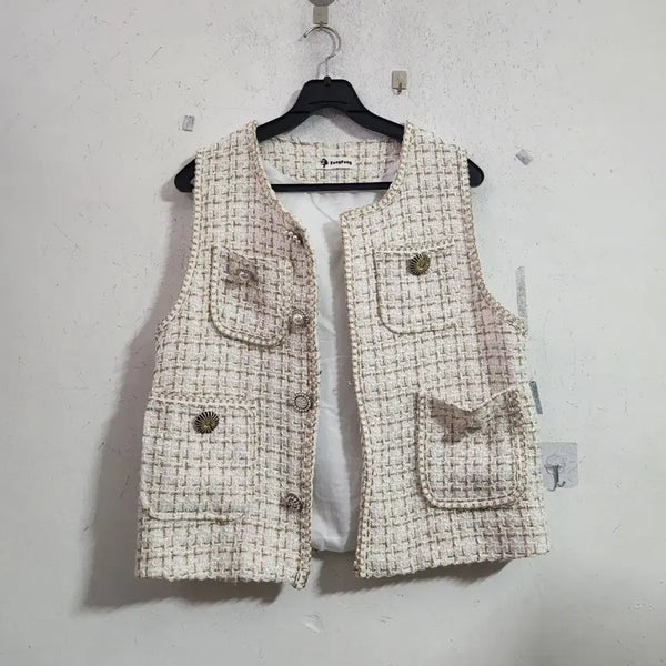 [BUNJANG] Tweed Vest / 트위드 베스트 조끼