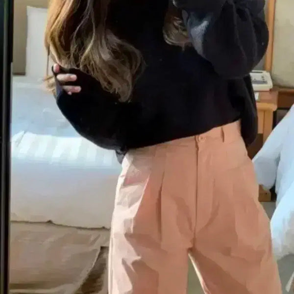 [BUNJANG] Live Hour Cotton Pants Pink Small / 리브아워 코튼 팬츠
