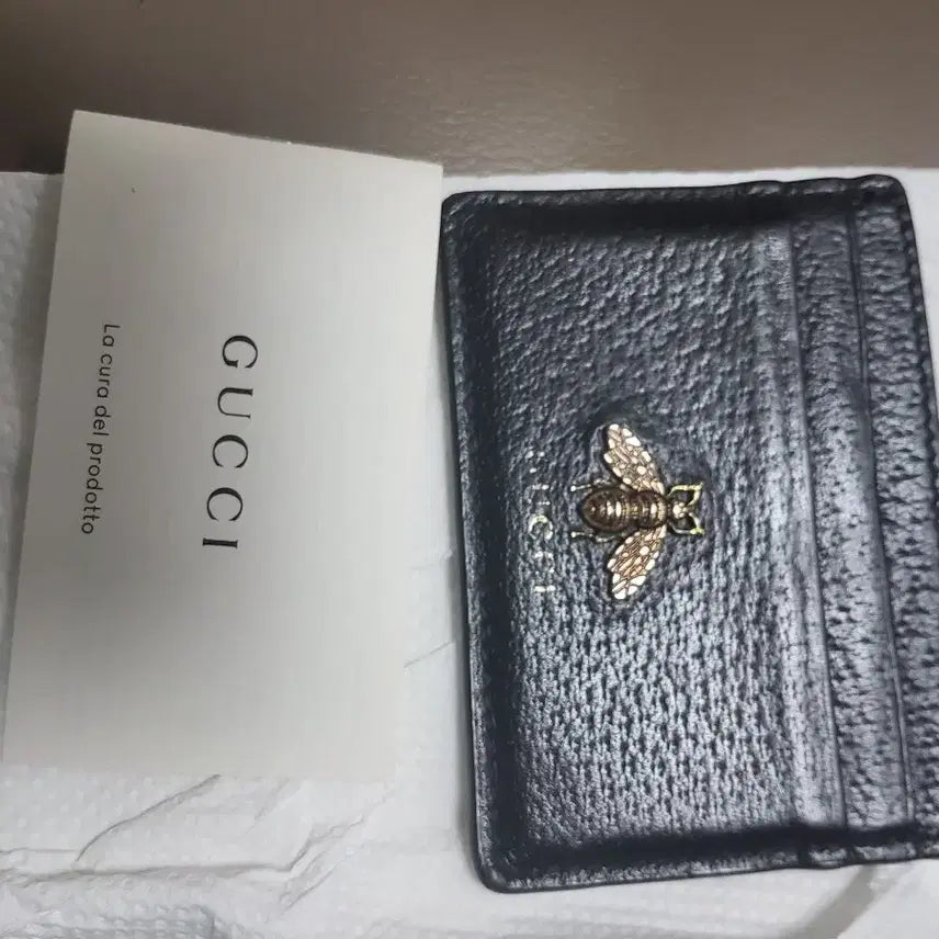 [BUNJANG] Gucci Bee Cardholder Black / 구찌 꿀벌 카드지갑 블랙