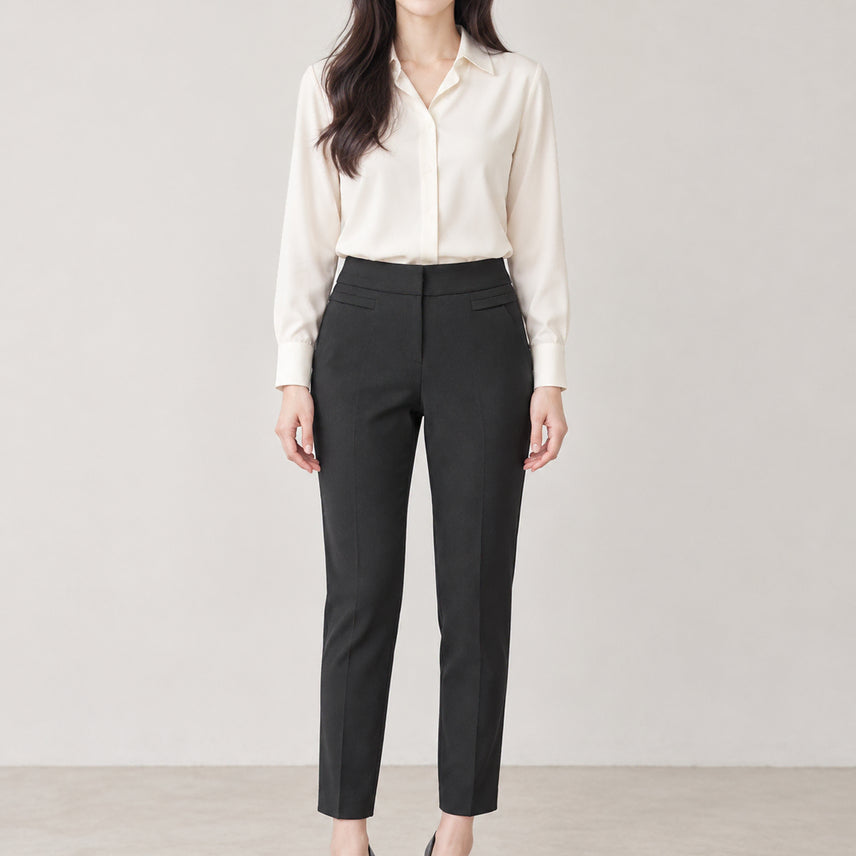 [BUNJANG] SJSJ Black Slim Tapered Pants / 한섬 SJSJ 블랙 슬림팬츠 64-94 (착샷O)/호구제샵