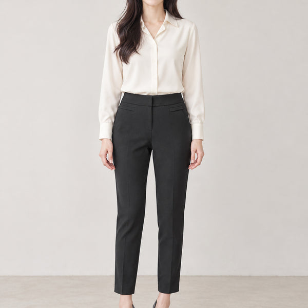 [BUNJANG] SJSJ Black Slim Tapered Pants / 한섬 SJSJ 블랙 슬림팬츠 64-94 (착샷O)/호구제샵