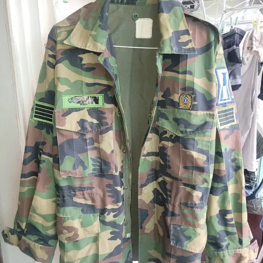 [BUNJANG] Frog Camouflage Military Uniform Set / 개구리 군복야상.
