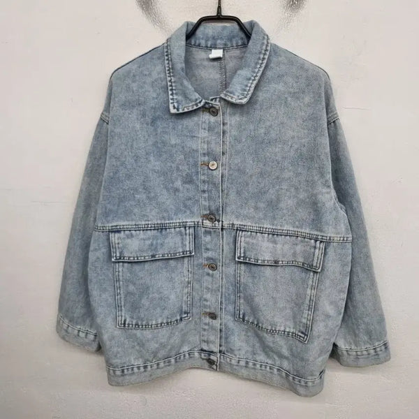 [BUNJANG] Women's Washed Denim Jacket (Size 88) / [여성88 size] 워싱 데님 자켓 청자켓