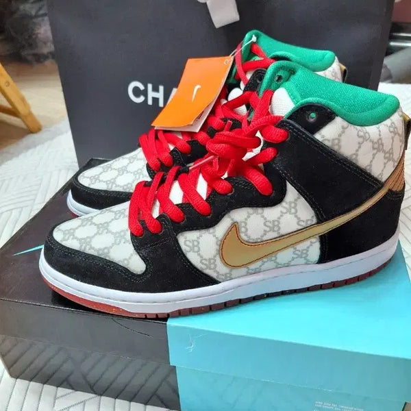 [BUNJANG] Nike Dunk High 'Black Sheep' 'Gucci Pattern' - 260mm / (새상품) 일명 나이키 구찌 덩크 260 사이즈