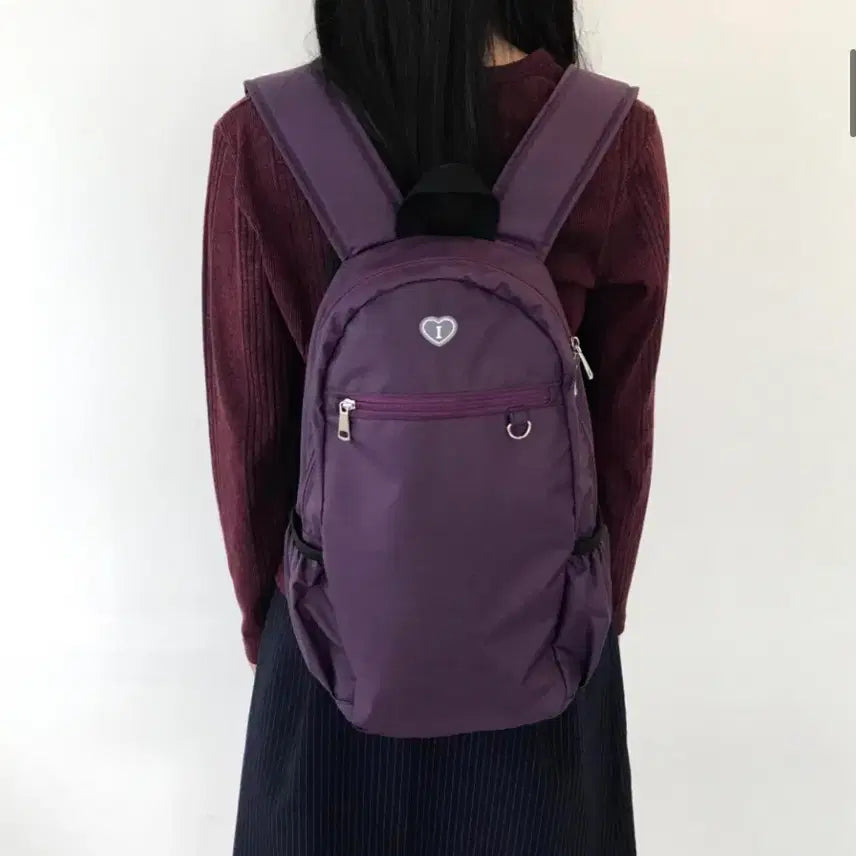 [BUNJANG] i summerry Love Work Backpack Purple / 아이썸머리 러브워크 백팩 퍼플 가방 에이블리무신사모리걸하구미지그재그빈티지