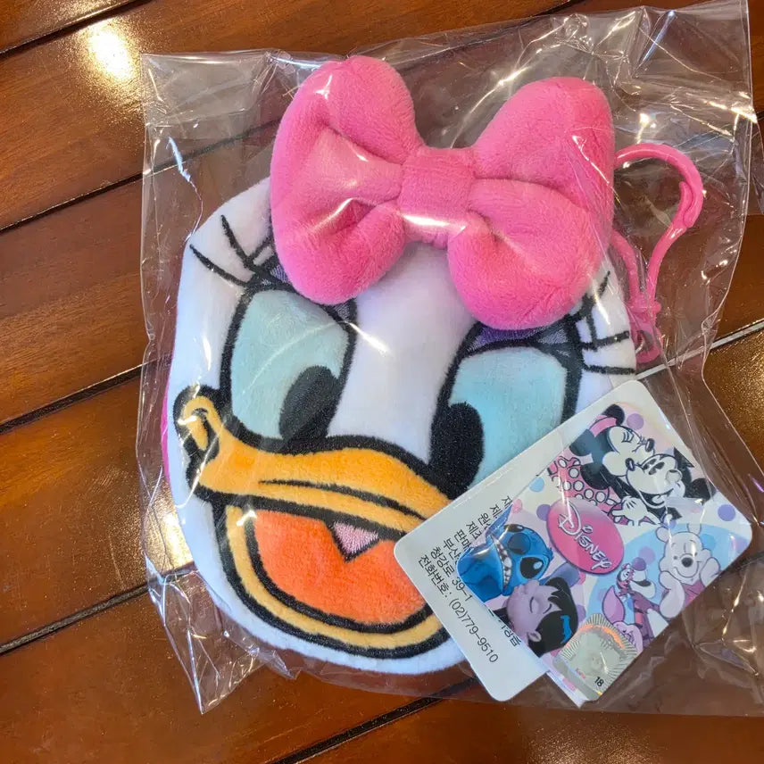 [BUNJANG] Disney Daisy Duck 3D Embroidery/Plush Pouch (Sealed New) / 디즈니 데이지 덕 입체 자수/인형 파우치 (미개봉 새상품)//미니파우치