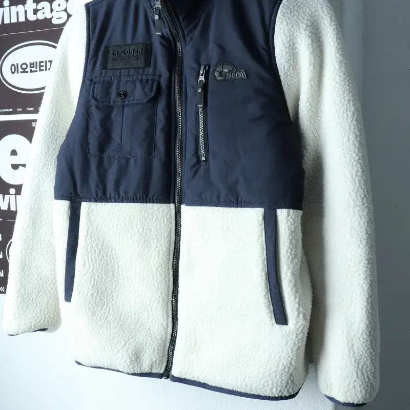 [BUNJANG] Nepa Reversible Fleece Zip-up Windbreaker Jumper Jacket / (S) 네파 집업 바람막이 점퍼자켓 후리스 플리스 리버시블-H39283