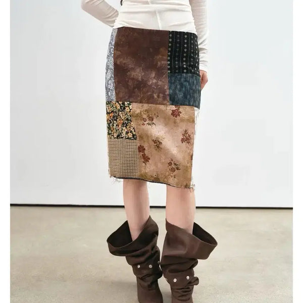 [BUNJANG] Vermo Vintage-Style Midi Skirt / 타오바오 빈티지깔 스커트