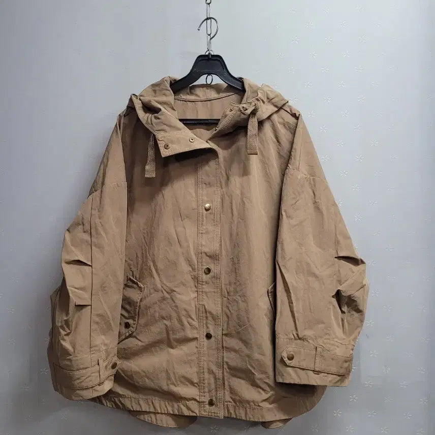 [BUNJANG] Beige Cape Hooded Jumper / 77)엣지 케이프형 후드점퍼