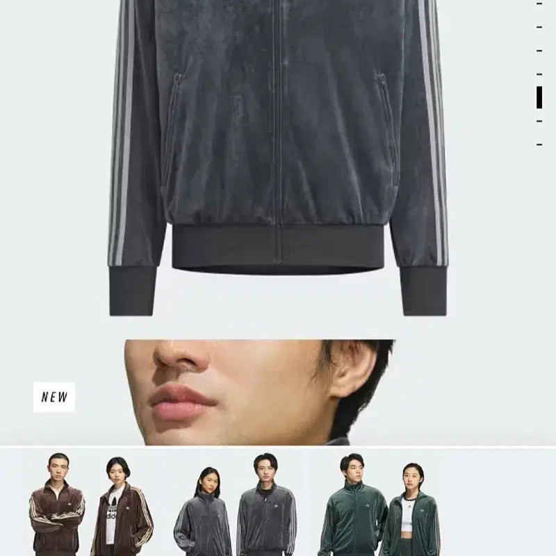 [BUNJANG] Adidas Velour Track Top Gray / 아디다스 벨루어 트랙탑 그레이 kd9375