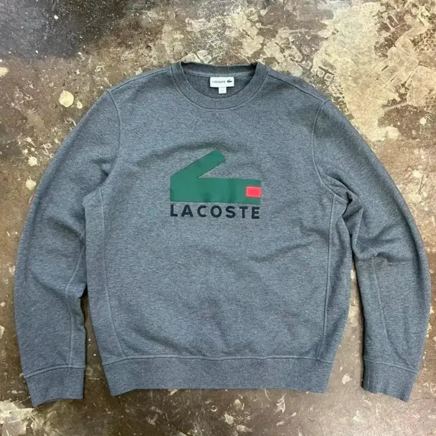 [BUNJANG] Lacoste Big Logo Sweatshirt / L) 라코스테 빅로고 맨투맨 티셔츠 맨투맨티 스웻셔츠