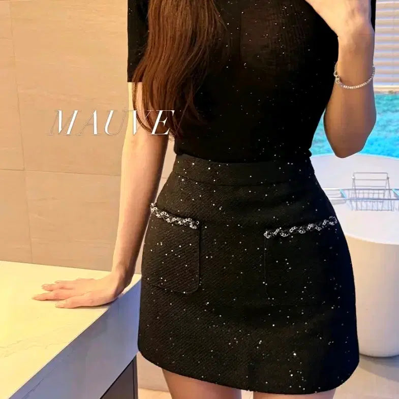 [BUNJANG] Mobe Showroom Black Skirt / 수입의류 치마 모브쇼룸