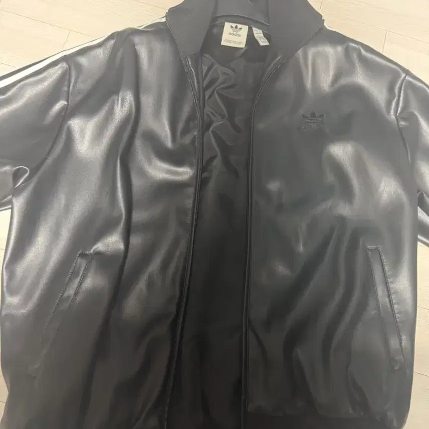[BUNJANG] Adidas Faux Leather Jacket / 아디다스 포우레더 자켓