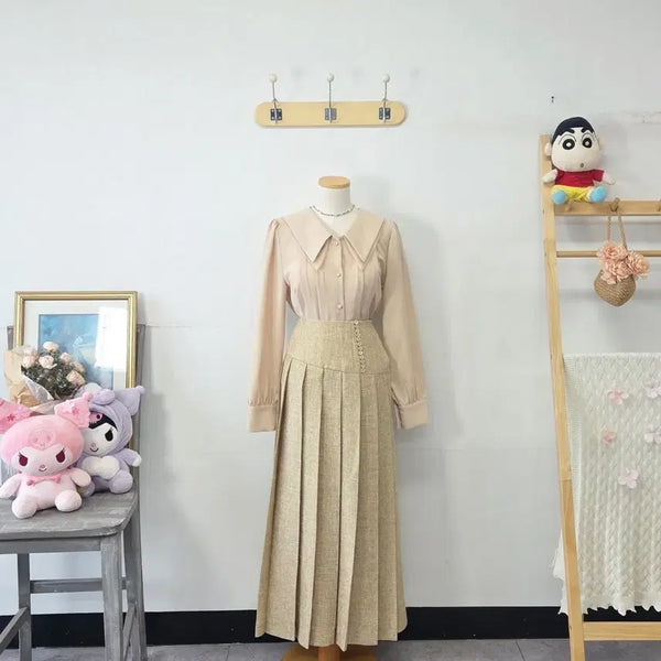 [BUNJANG] AND MORE Yellow Collar Blouse / 빈티지 만원샵 AND MORE 옐로우 카라 블라우스