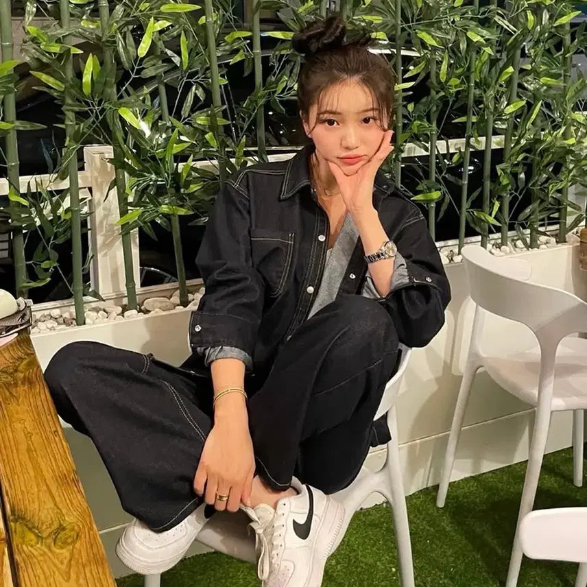 [BUNJANG] Marimarket Non-Fade Denim Setup Set / 마리마켓 논페이드 데님셋업