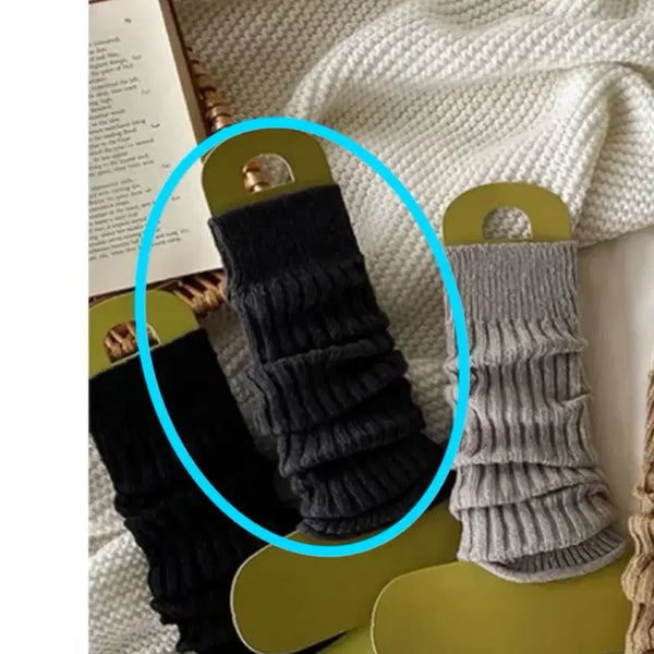 [BUNJANG] Zigzag Ribbed Knit Leg Warmers / 에이블리 골지 니트 레그워머 니삭스양말 지그재그무신사모리걸하구미빈티지