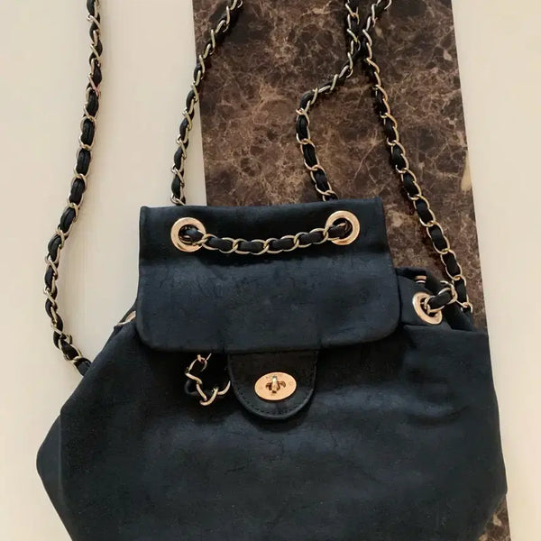 [BUNJANG] Anoetic Suede Chain Backpack / 아노에틱 스웨이드 체인 백팩