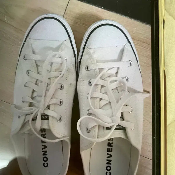 [BUNJANG] Canvas Mule Sneakers White 230 / 캔버스 뮬 화이트 운동화 230