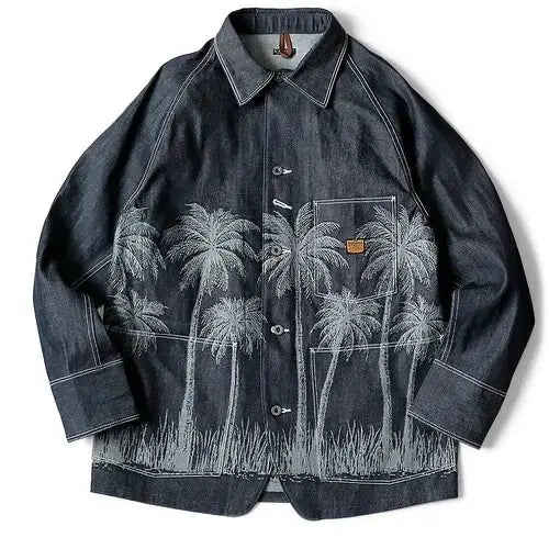 [BUNJANG] Capital Palm Tree Coverall Jacket / 캐피탈 야자수 커버올 재킷(100~105)