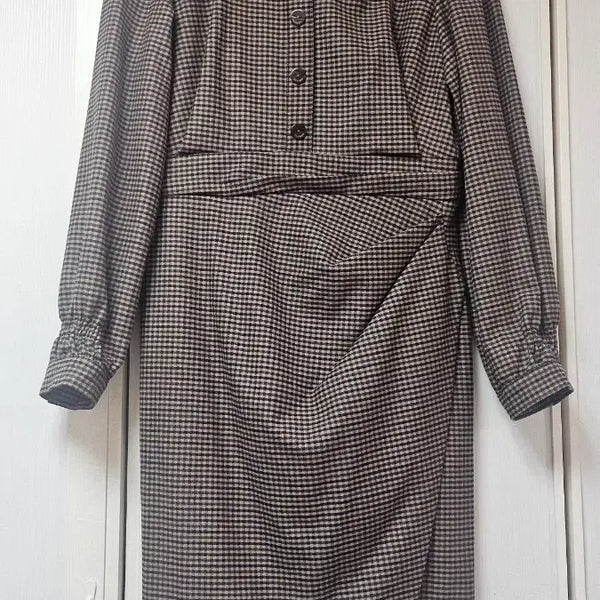 [BUNJANG] Tiren Fall Checkered Dress (M) / 티렌 가을 체크 분위기 원피스(M)
